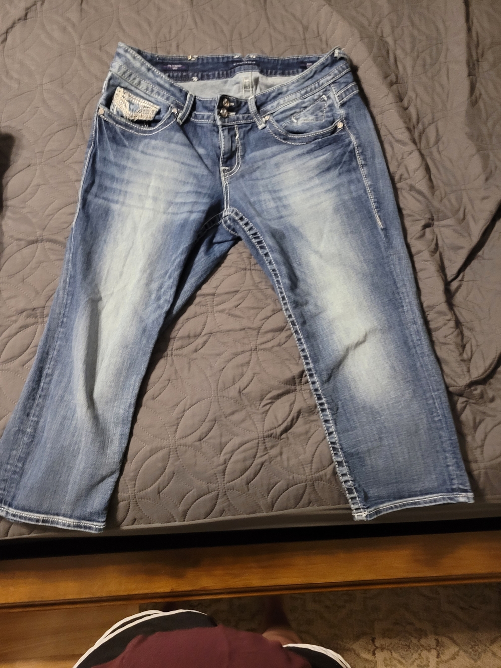 Vigoss Light Blue Washed Cropped Jeans